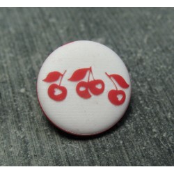 Bouton cerise 15mm