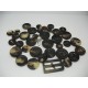 Lot 38 boutons imitation corne