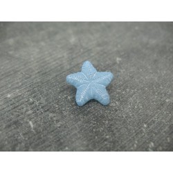 Bouton étoile de mer bleu ciel 18mm