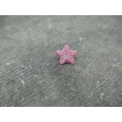 Bouton étoile de mer framboise 12mm