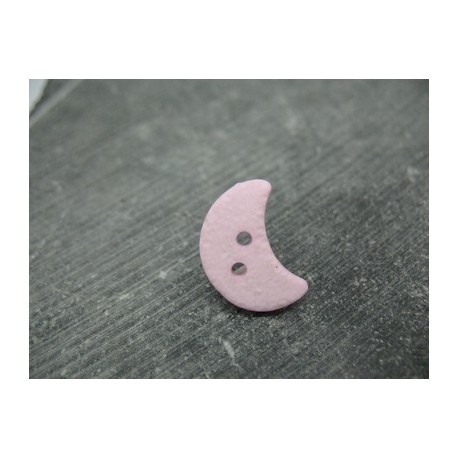 Bouton lune rose 18mm