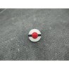 Bouton bonnet de marin blanc ponpon rouge 14mm