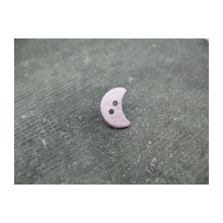 Bouton lune violine brillant 15mm