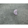 Bouton lune violet mat 12mm