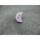 Bouton lune violet mat 18mm