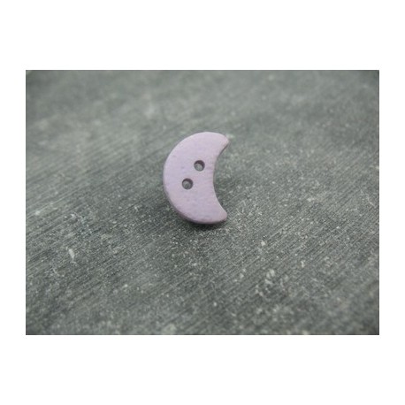 Bouton lune violet mat 18mm