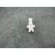 Bouton lapin blanc mat 18mm