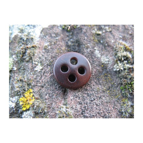 Bouton corozo ivoire végétal ébène 9mm