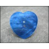 Bouton nacre coeur bleu gitane 38mm